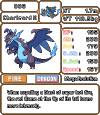 Charizard Stat 006 - Mega Charizard X by flashcs on DeviantArt