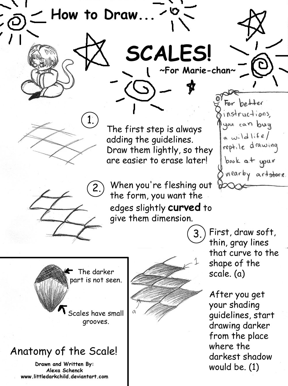 Scale Help Drawing How to Draw... SCALES by LittleDarkChild on DeviantArt