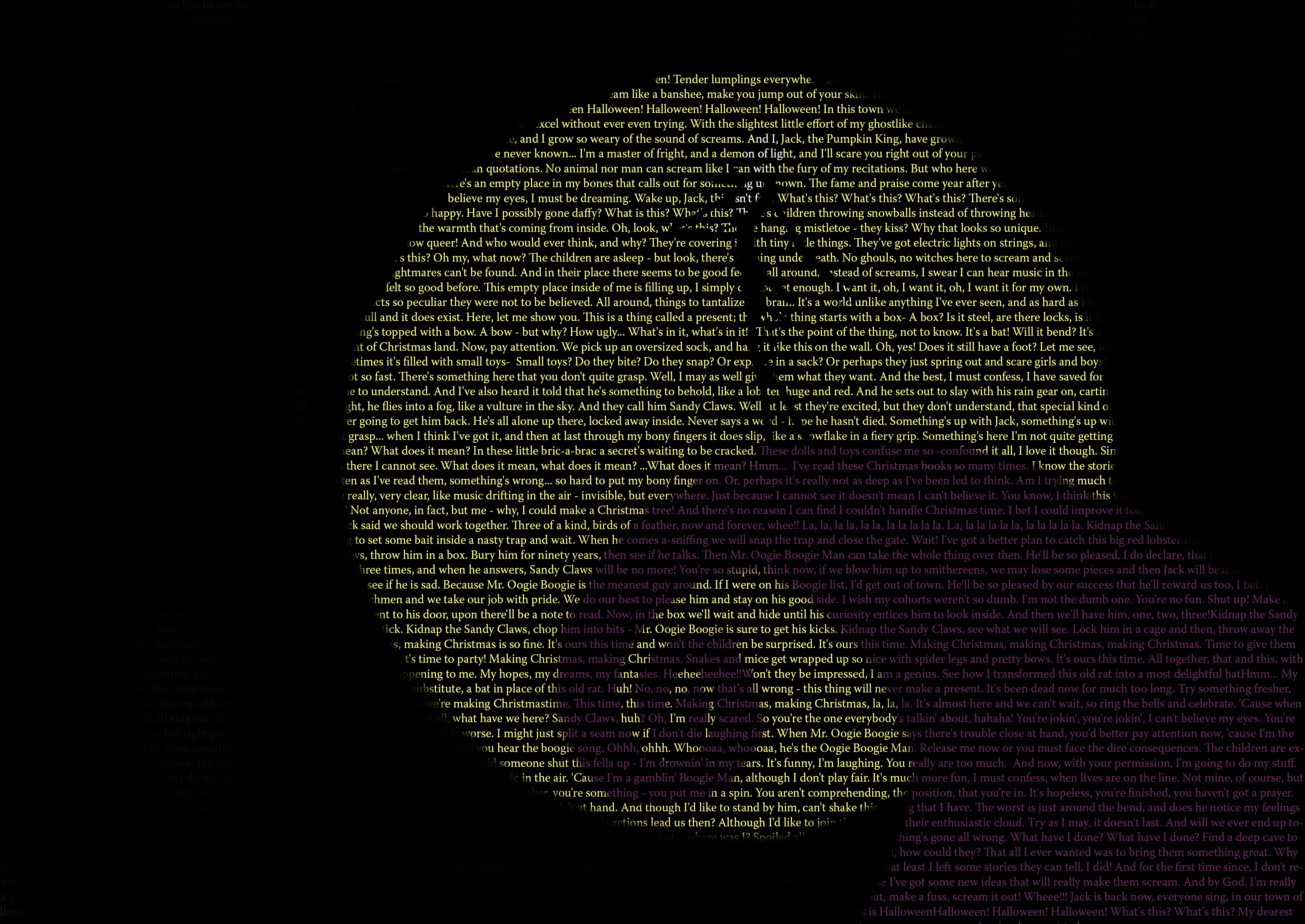 Nightmare Before Christmas Typography