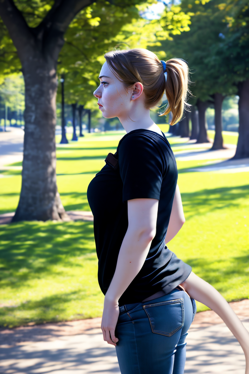 Split Tale Woman Tail thoughts in the park by zylnorm on DeviantArt