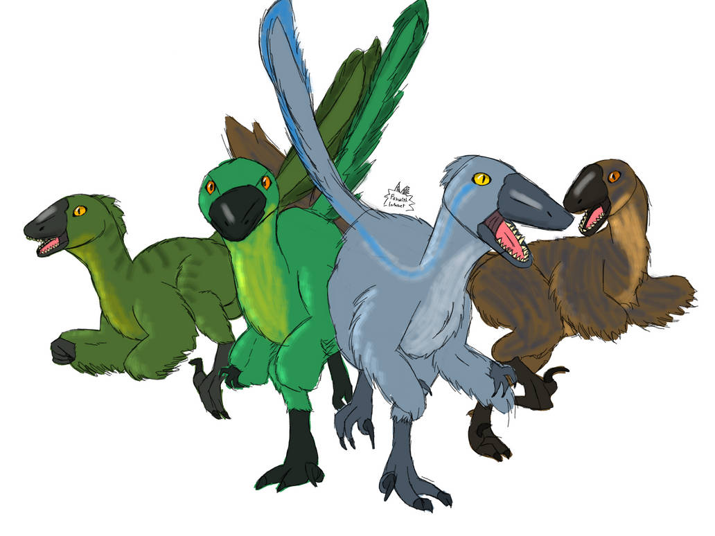 2 Raptor Friends Scientifically Accurate Raptor Squad! by FoxWithInternet on DeviantArt