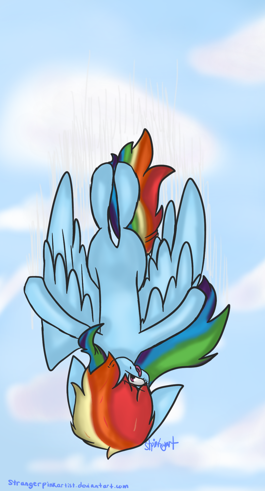 Bird Falling Deviantart Falling by strangerpinkartist on DeviantArt