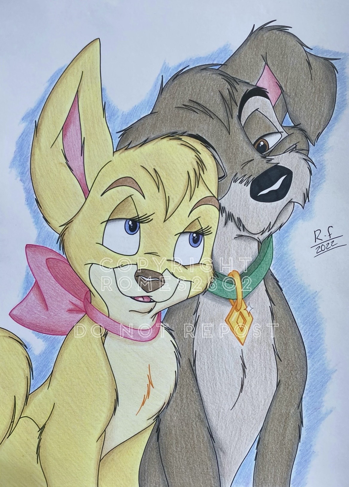 Scamp and Angel (2022 redraw) by Romes2802 on DeviantArt