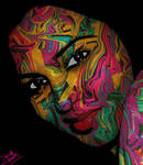 psychedelic woman by kdhruthireddy