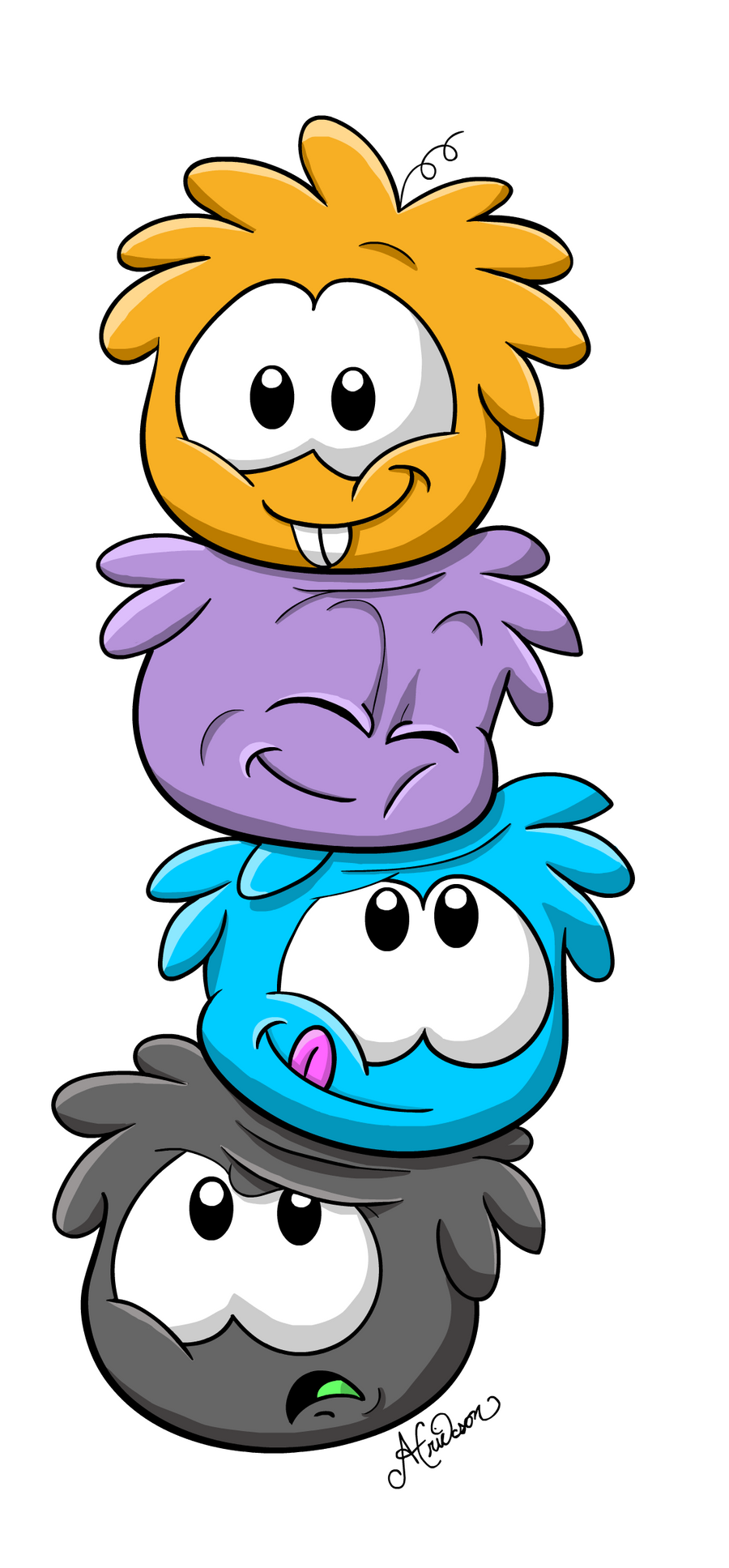 Puffle Stack by Hidden-Rainbows on DeviantArt