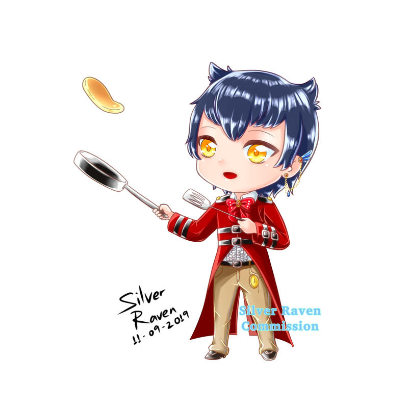 A chibi cooking a pancake by SilverRaven0 on DeviantArt