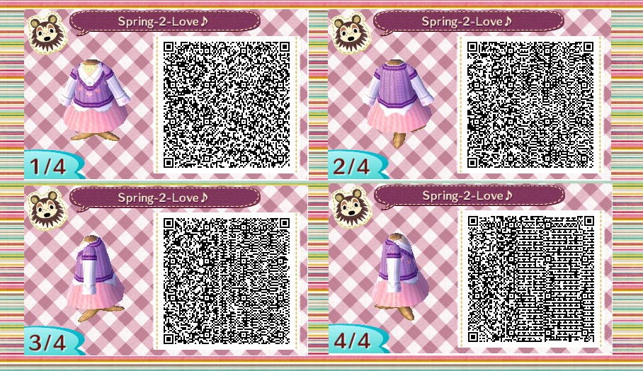 Animal Crossing: New Leaf QR code outfit 2