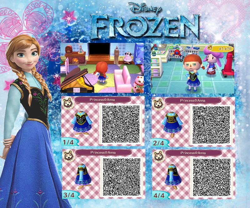 Animal Crossing : New Leaf QR ( Anna from frozen) by Rasberry-Jam-Heaven