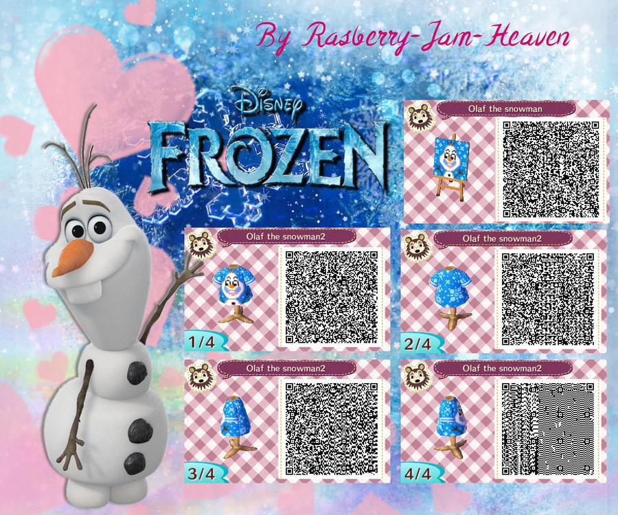 Animal Crossing QR: Olaf from Frozen by Rasberry-Jam-Heaven