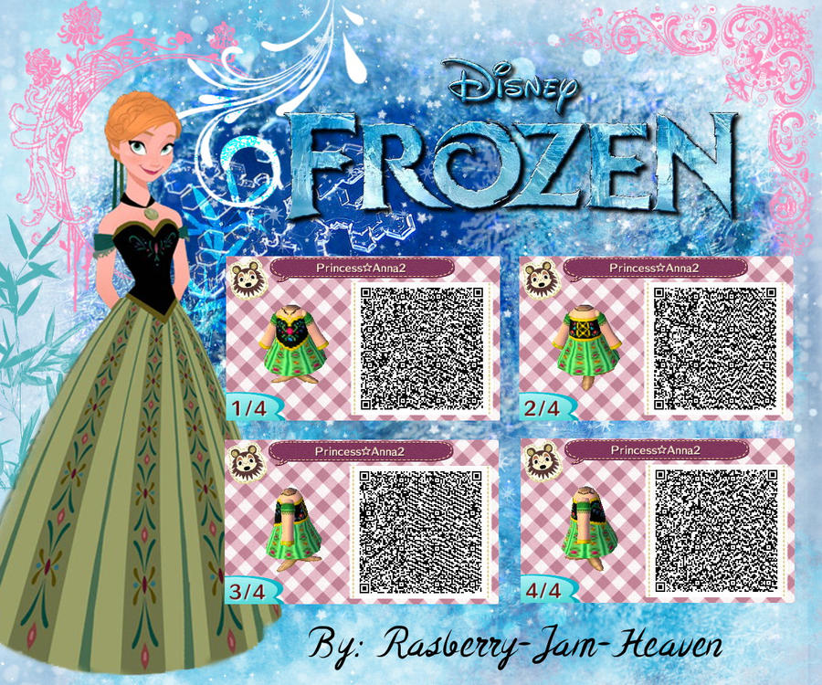 Frozen QR code: Anna's Coronation Dress by Rasberry-Jam-Heaven
