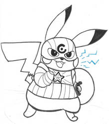 Captain Pikachu coloring page