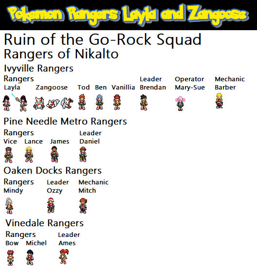 Pokemon Rangers Characters -RotGRS by SonicRanger-1 on DeviantArt