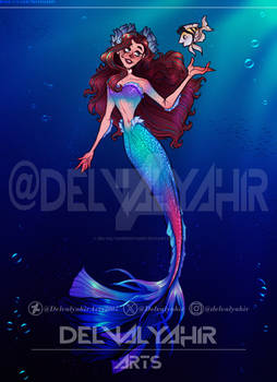 The Little Mermaid AU-my Ariel Design