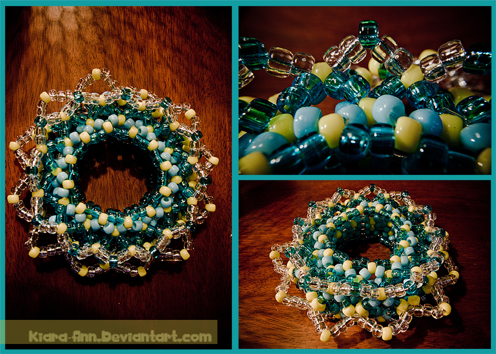 Kandi Blue+Yellow 3D Cuff