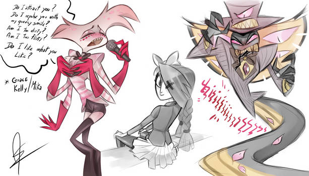 Drawings from Livestream Hazbin Hotel