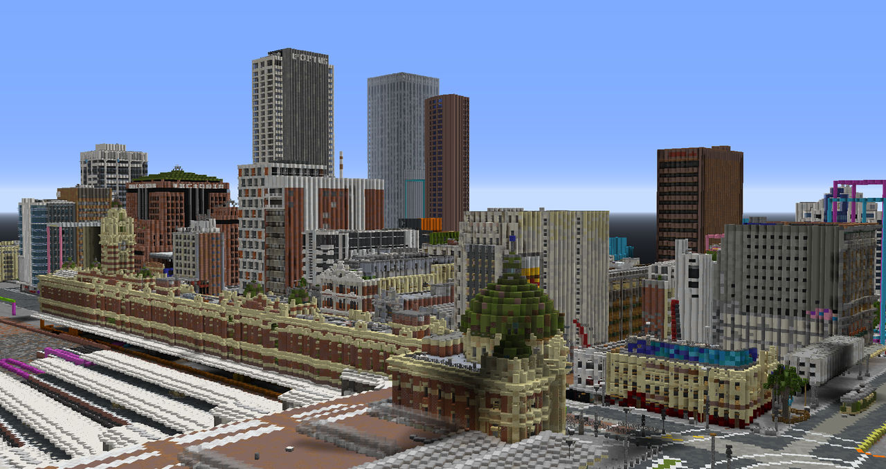 Melbourne CBD, Australia. built in Minecraft 1:1 by Blocasso on DeviantArt