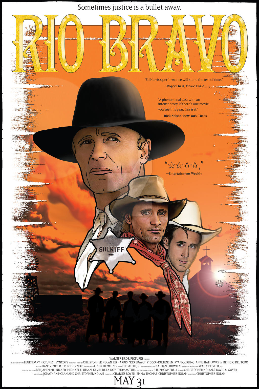 Rio Bravo movie poster remake assignment