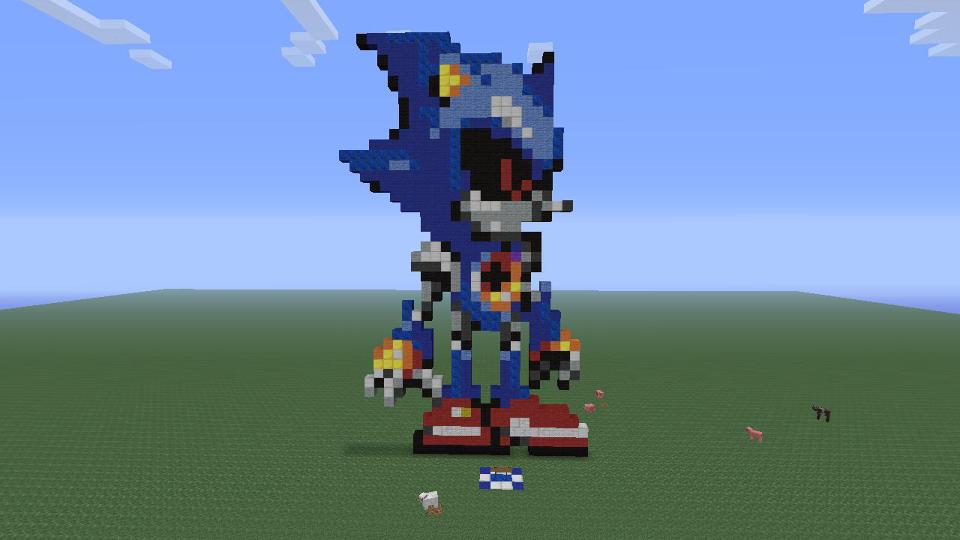 Minecraft Pixel Art By Rest In Pixels On Deviantart,Metal Sonic Pixel A...