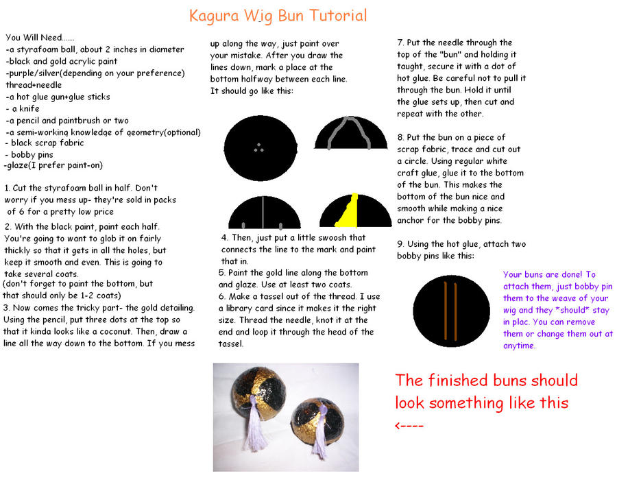 Kagura hair buns+tutorial by Cadebee