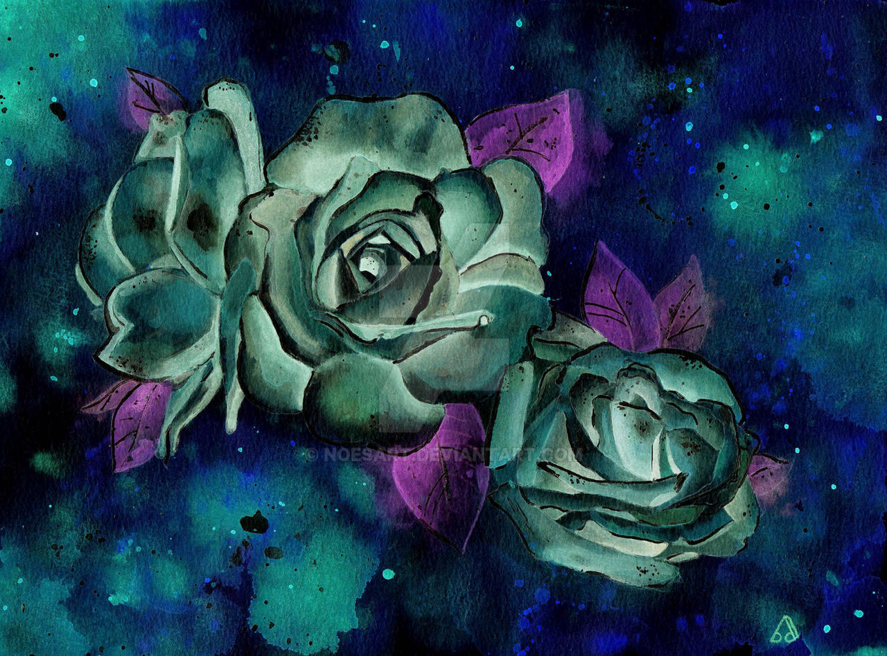 Inverted Rose Negative / Inverted Roses Painting by NoesArt on DeviantArt