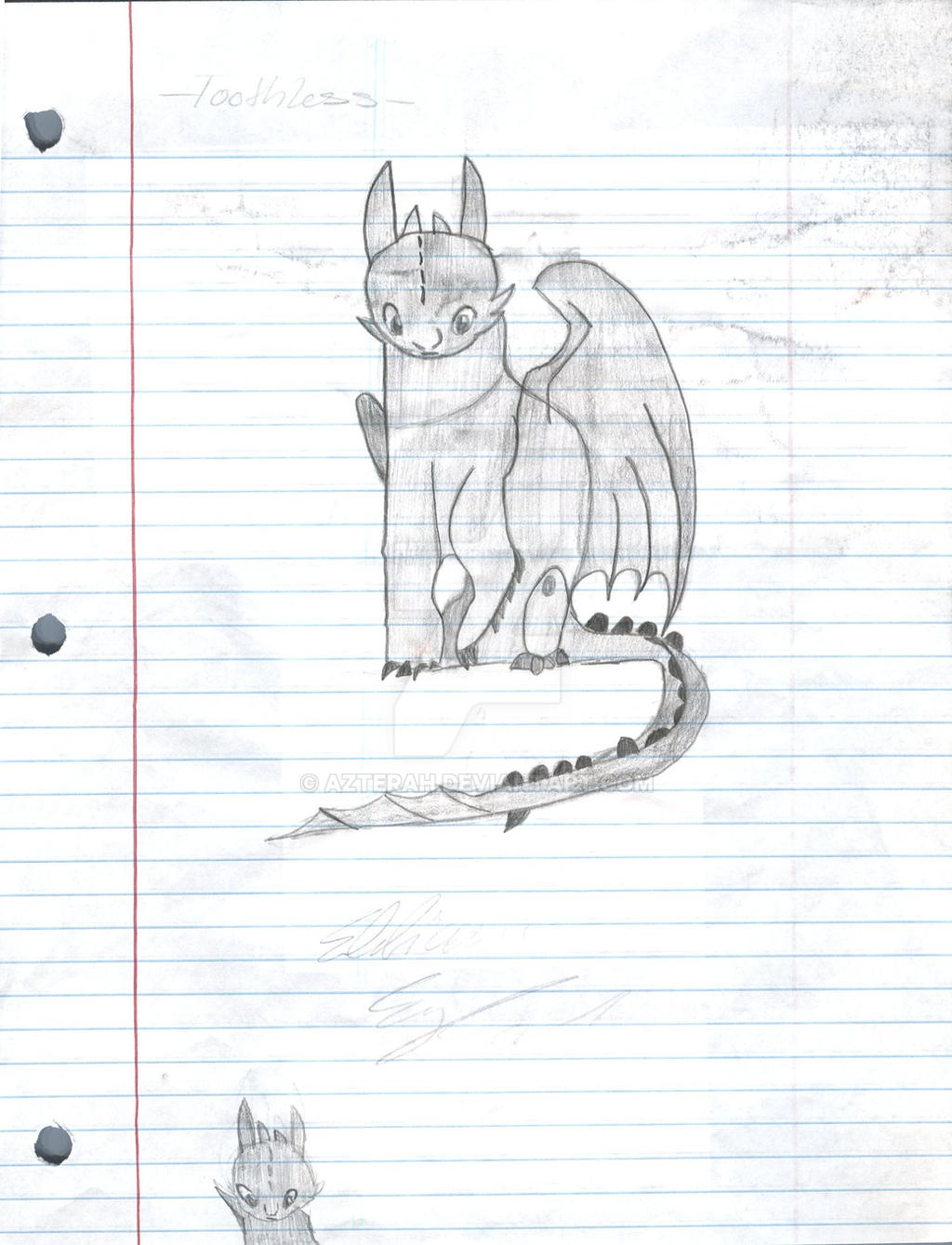 Final Toothless Sketch by Azterah on DeviantArt