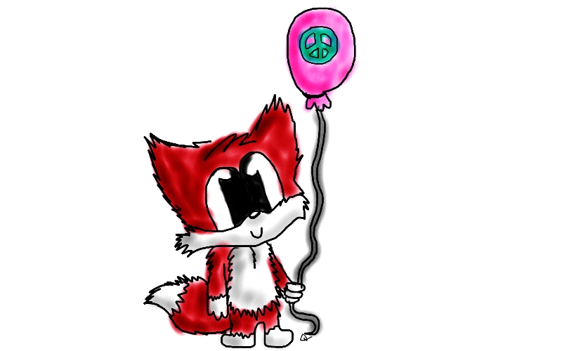 Foxdraft with a balloon