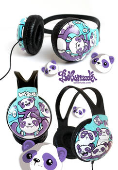 funky panda headphones