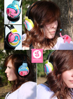 Pink Elephant headphones