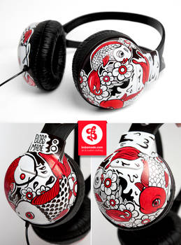 Red Koi Headphones