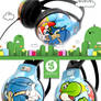 Sonic vs Yoshi headphones