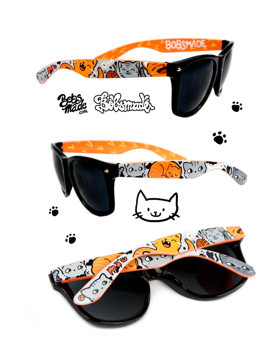 orange and gray Cat Sunglasses