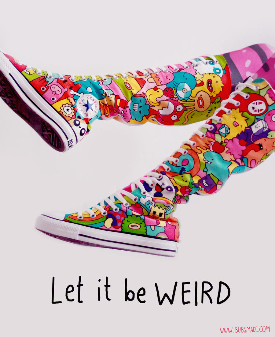 Be WEIRD Converse Boots