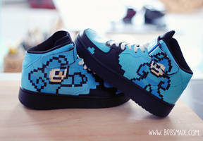 Custom Mega Man Sneaker - Back to Black