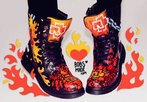Rammstein - Custom Painted Boots