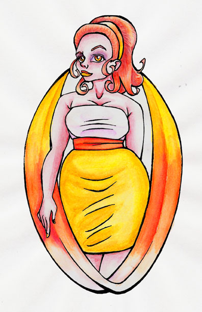 Candy Corn - Watercolor
