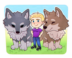 Jason and wolves (commission)