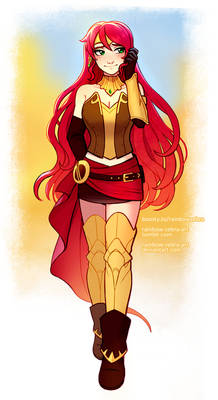 Flowing hair Pyrrha