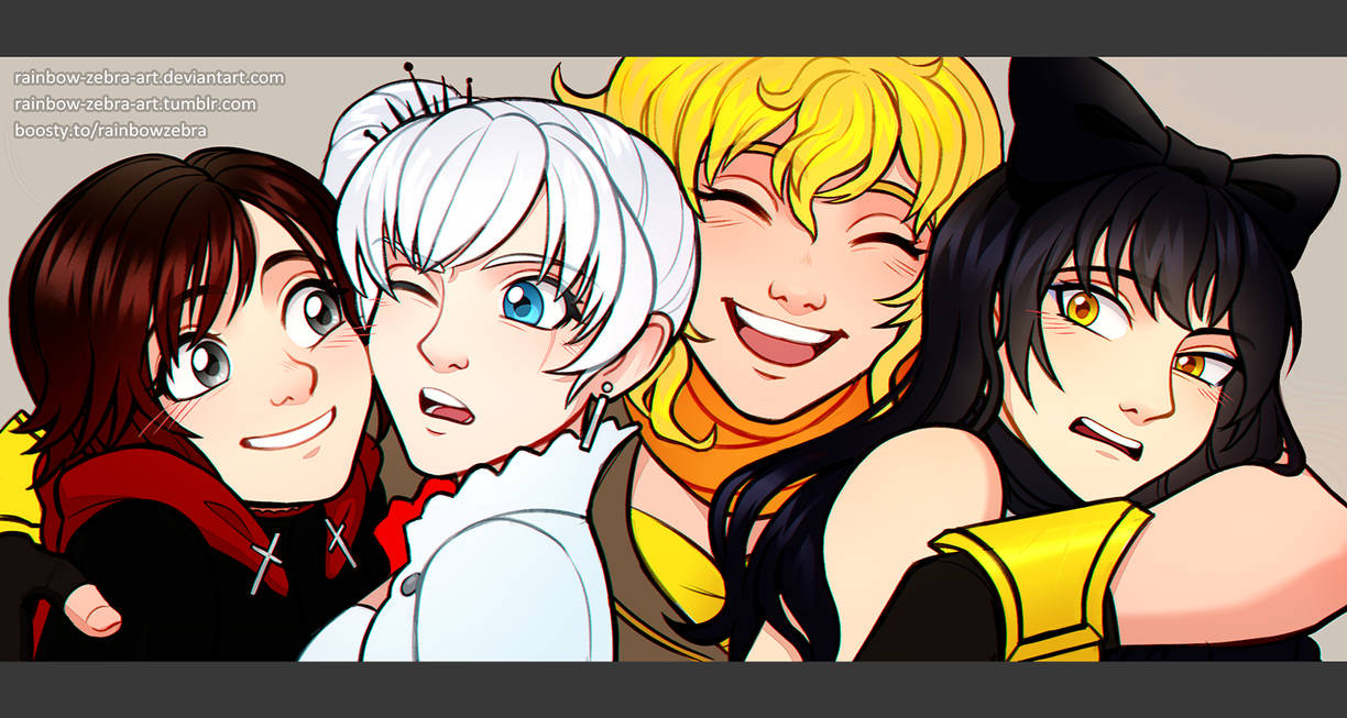 Daz Rwby Team RWBY (screenshot redraw) by rainbow-zebra-art on DeviantArt