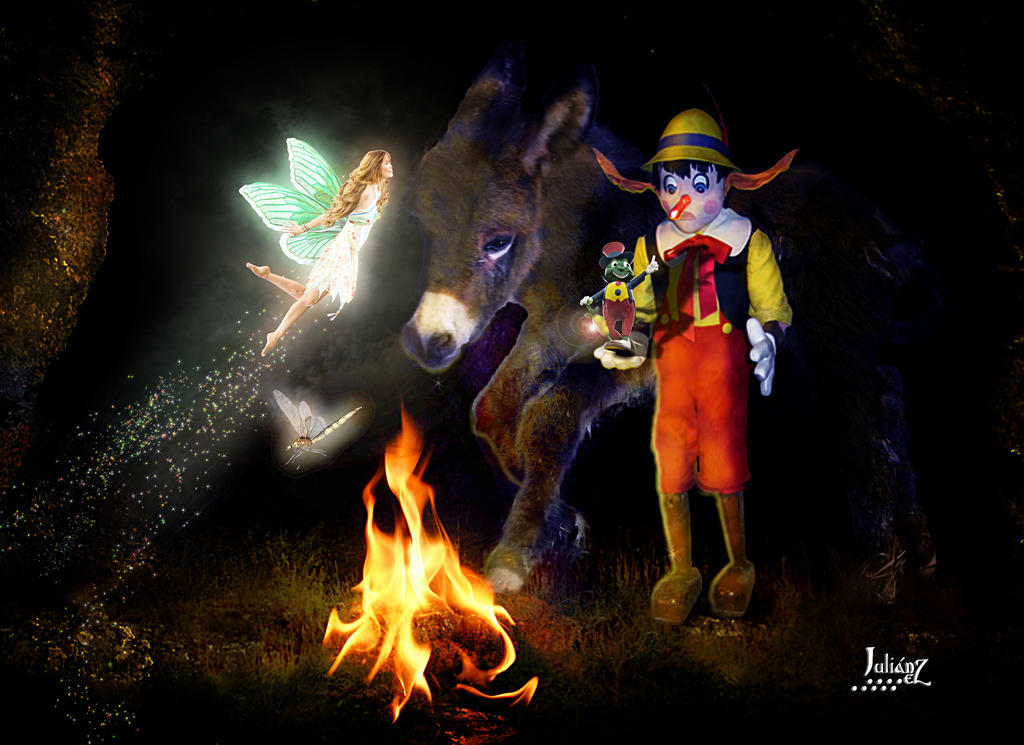 Pinocchio and his friends by Julianez