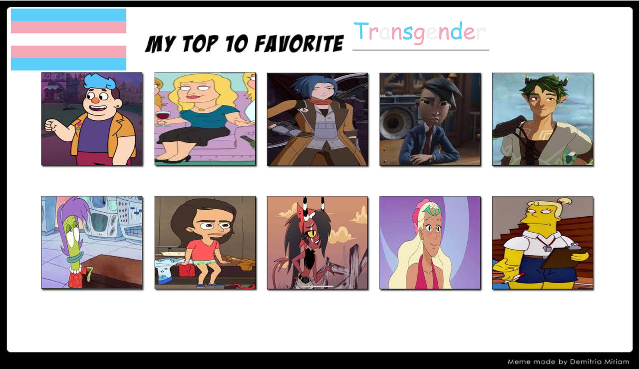 Trans Characters In Media My Top 10 Favorite Transgender Characters by gracie01villafana20 on ...