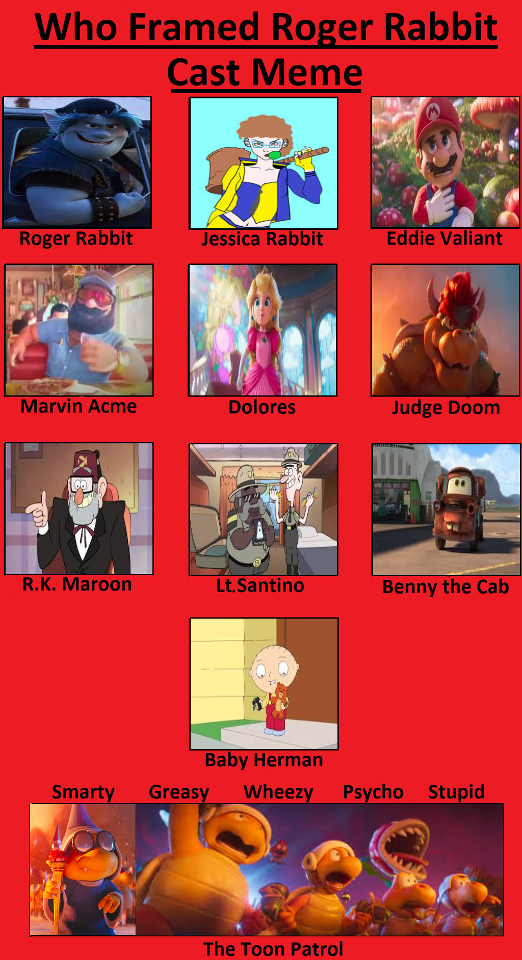 Roger Rabbit Remake My Who Framed Roger Rabbit Recast Meme (REMAKE) by gracie01villafana20 ...