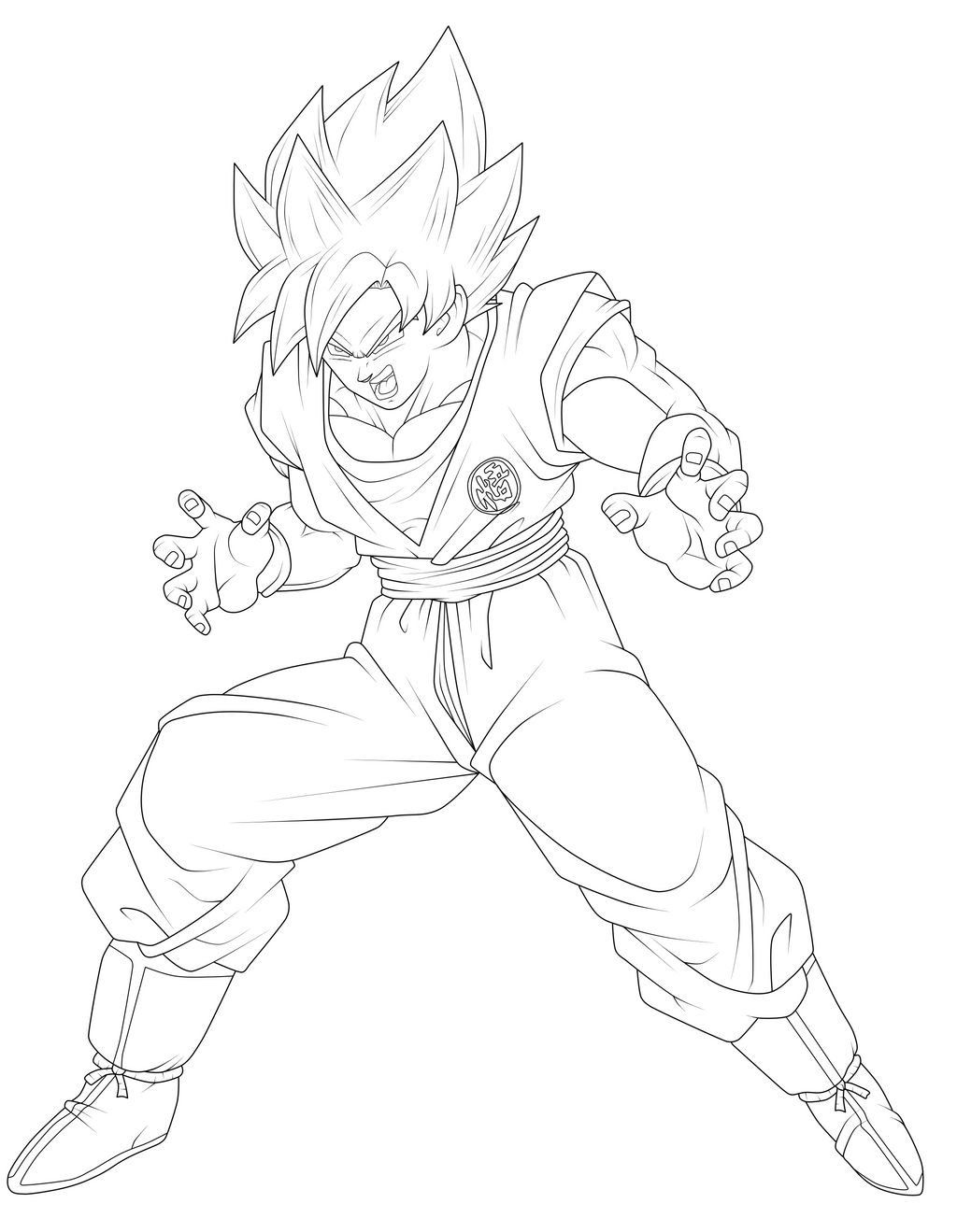 Goku Black #2 (Line-Art) by AubreiPrince on DeviantArt