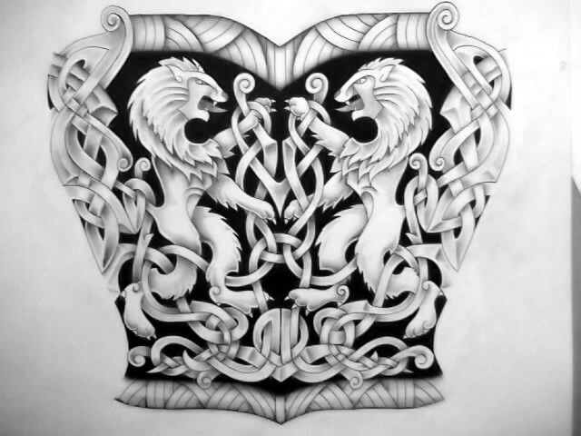 Celtic Lion  tattoo design