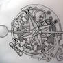 Steampunk compass outline