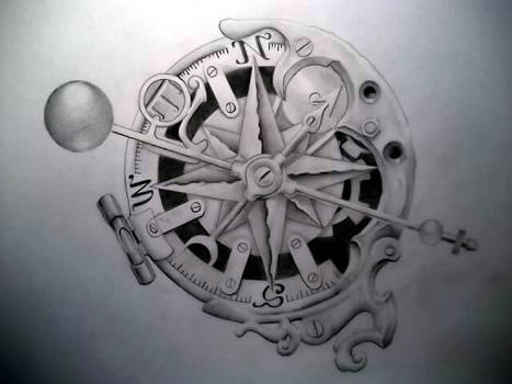 Steam-punk compass