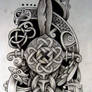 Celtic dagger and bird