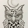 Celtic Owl and Moon