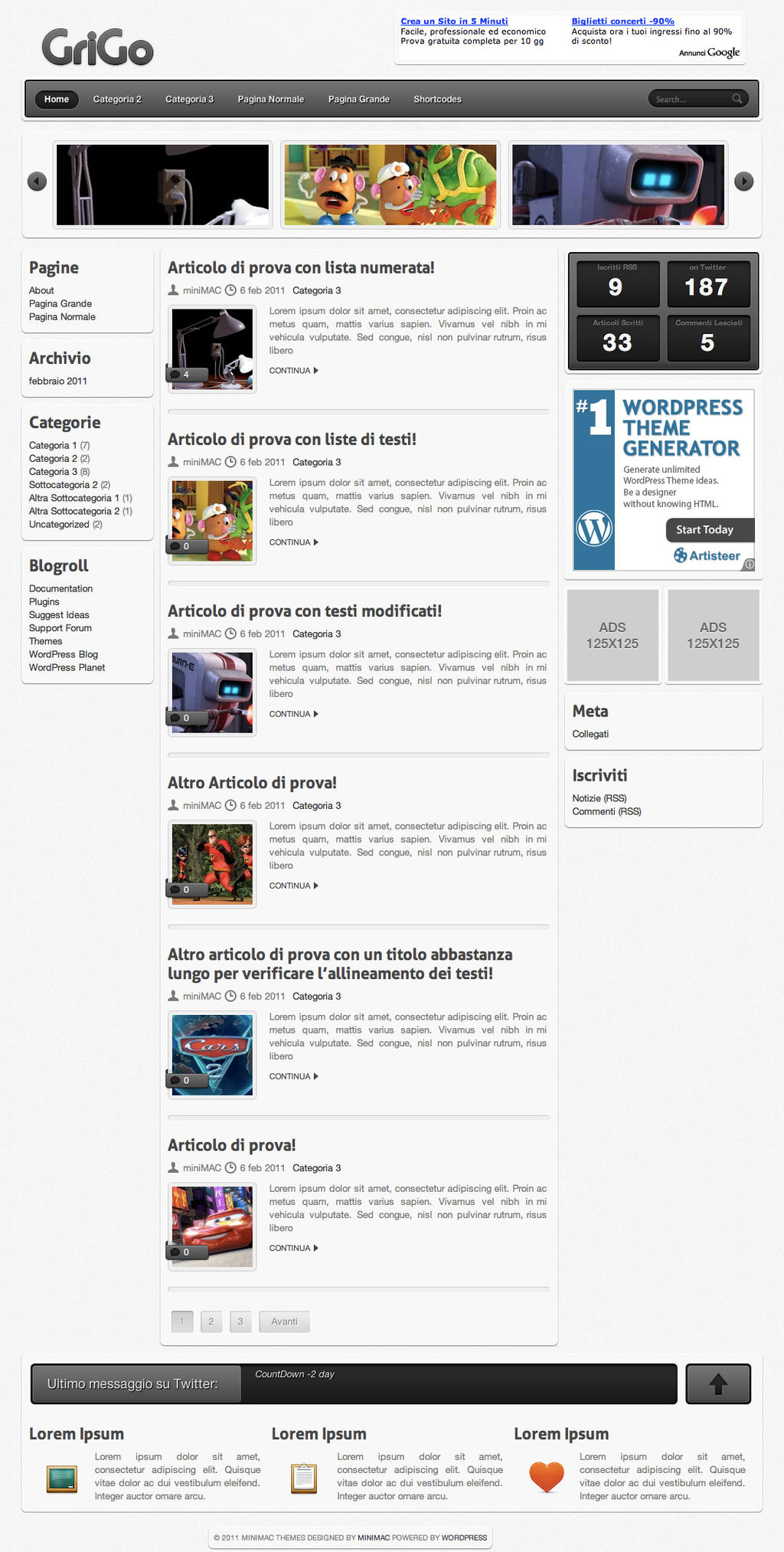 Grigo Wordpress Theme