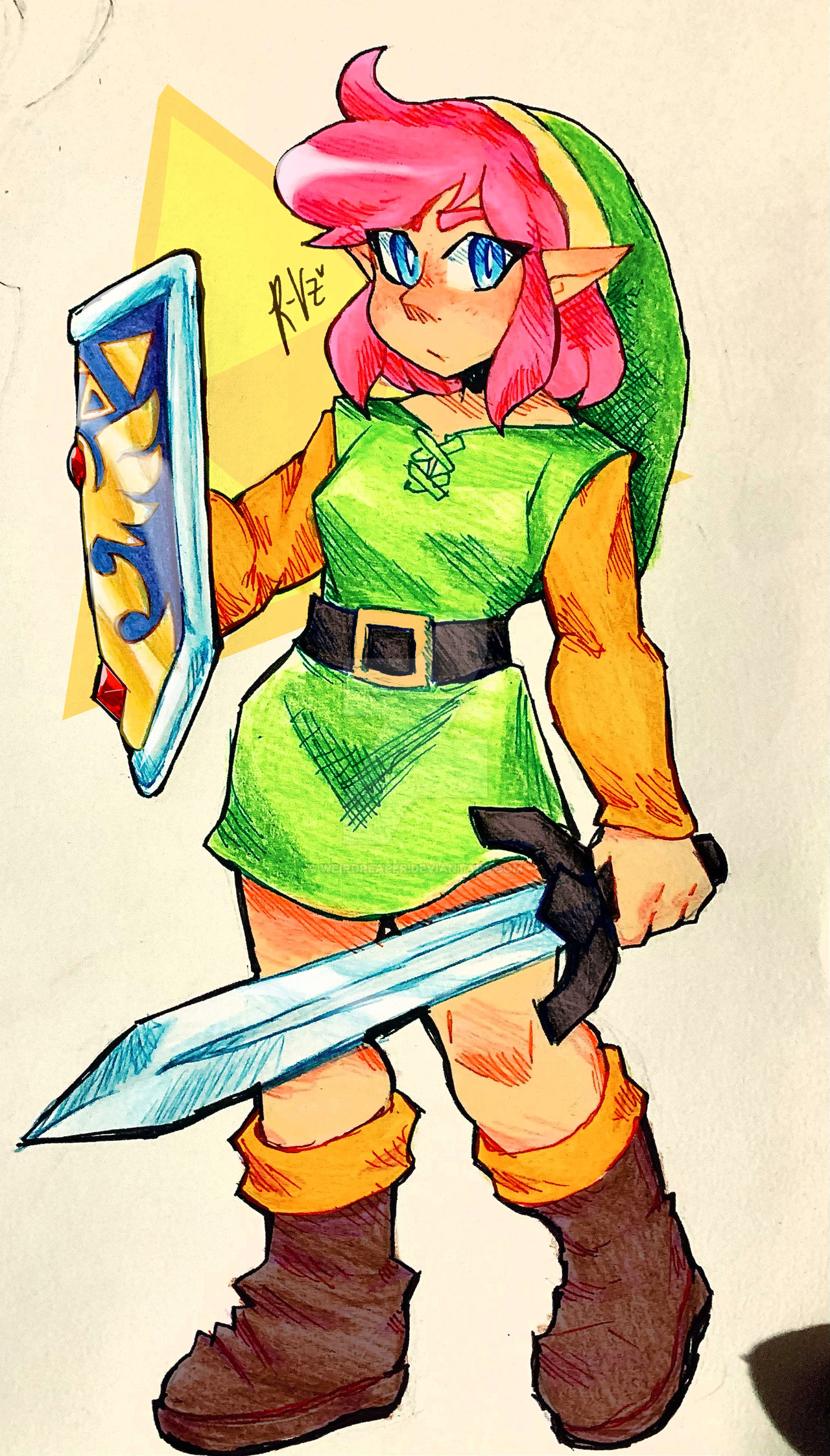 Pink Link(le) by WeirdReaper on DeviantArt