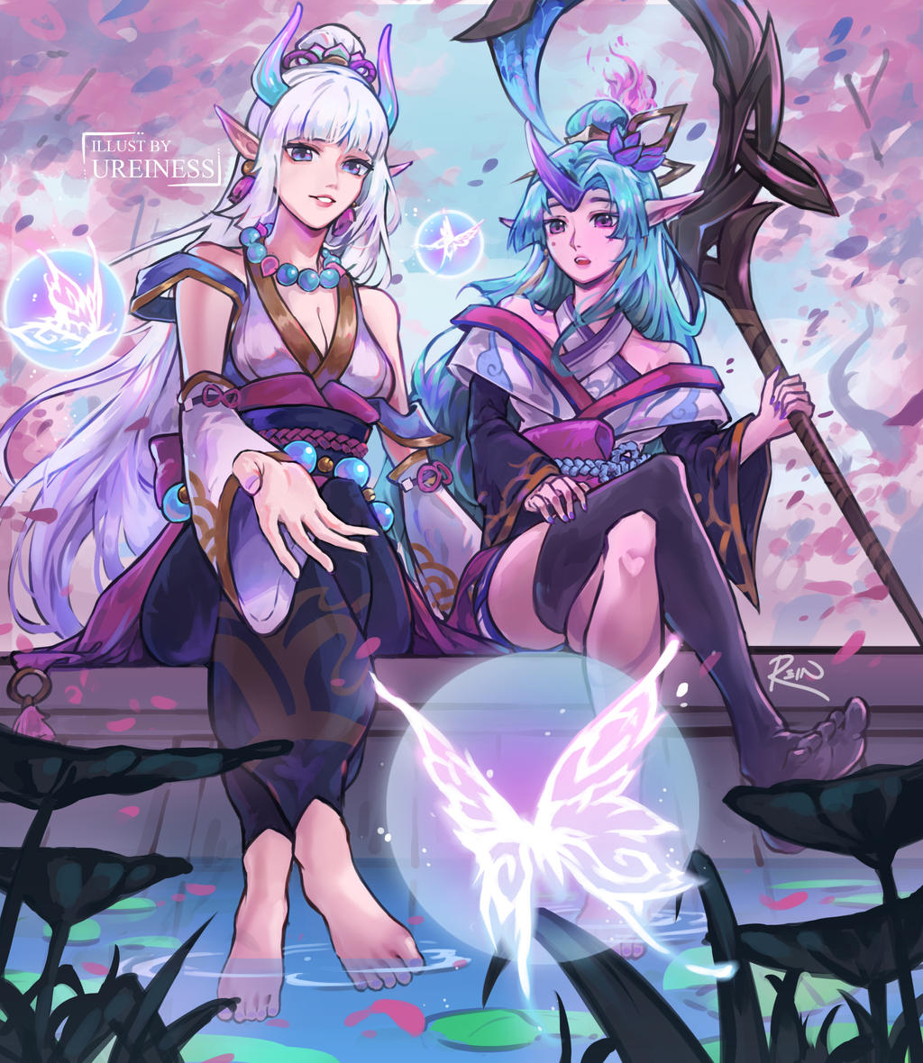 Syndra Q Spirit blossom Syndra and Soraka by Rein6970 on DeviantArt